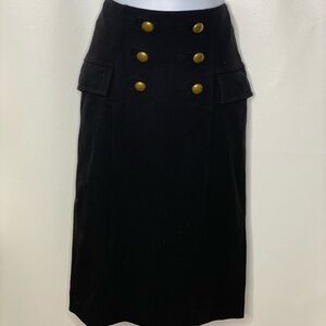 Diane Von Furstenberg black Manola pencil skirt Sz 10